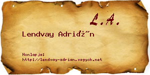 Lendvay Adrián névjegykártya